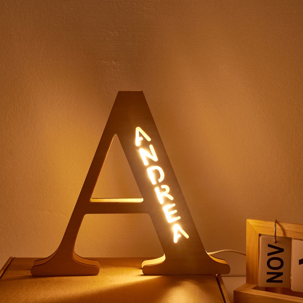 Wooden Letter Night Light
