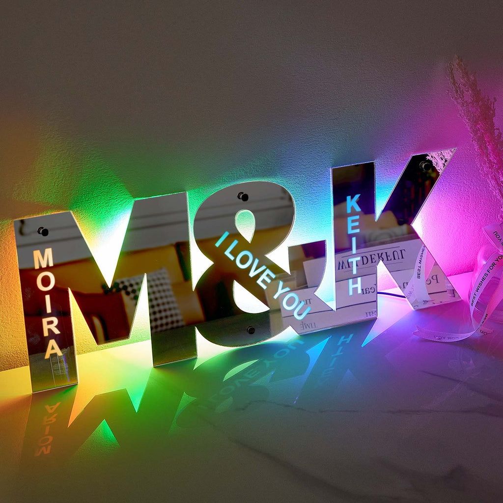 Couple Letter Mirror Light