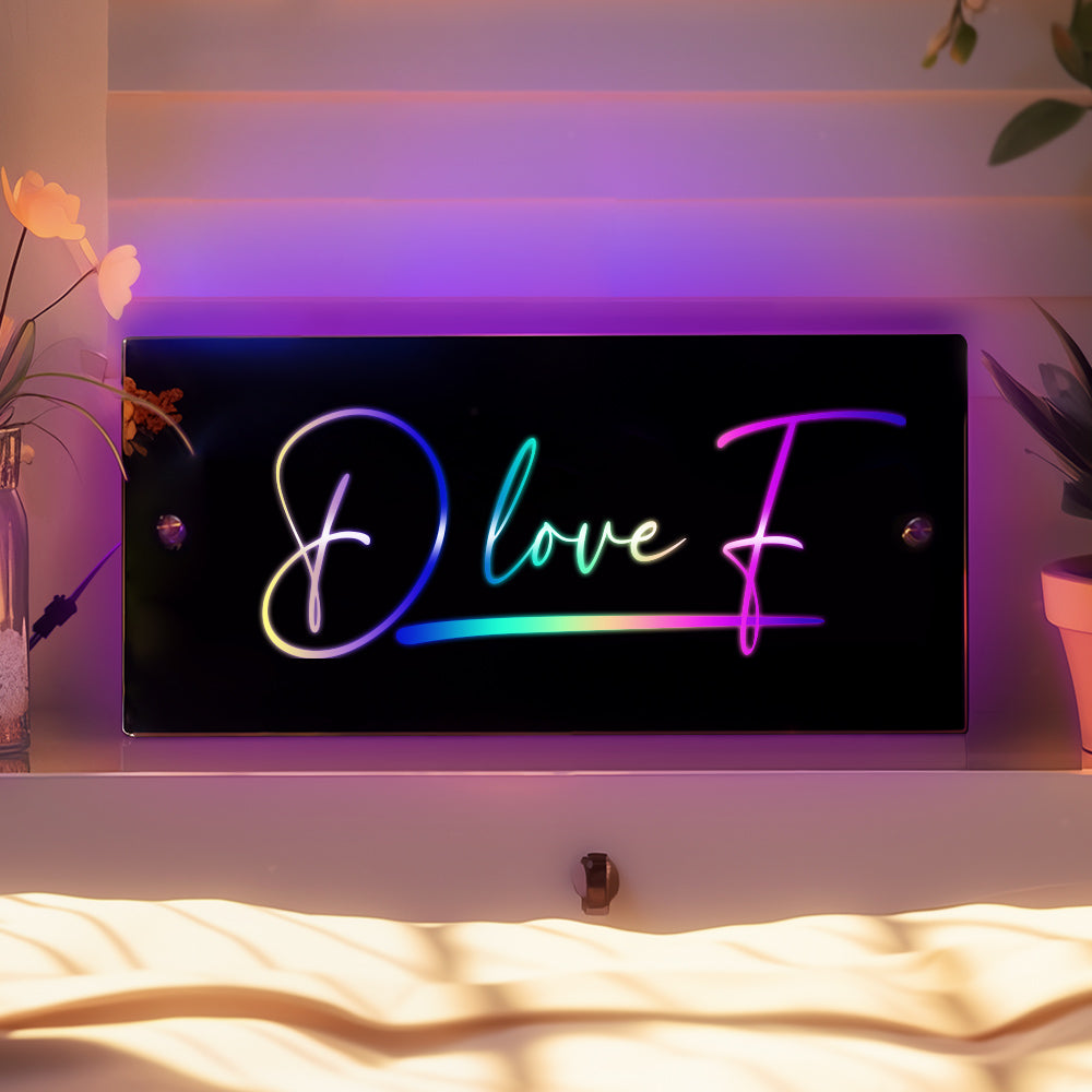 Personalised Name Mirror Light