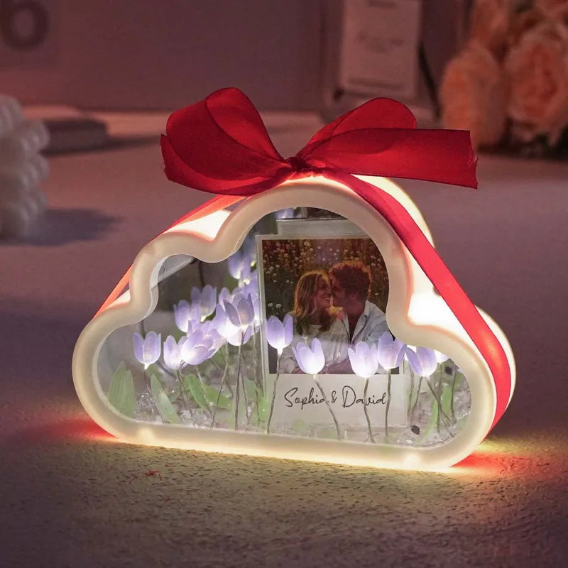 Cloud-shaped Tulip Rectangle Lamp