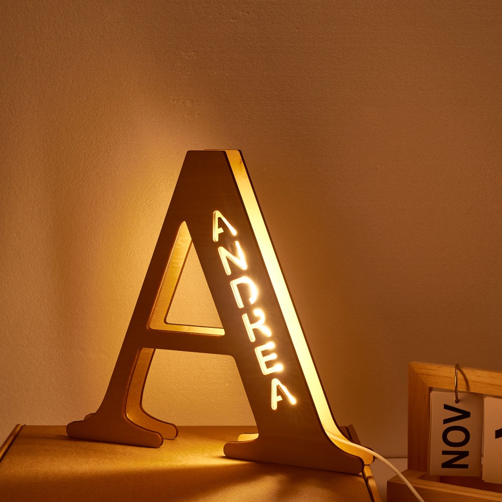 Wooden Letter Night Light