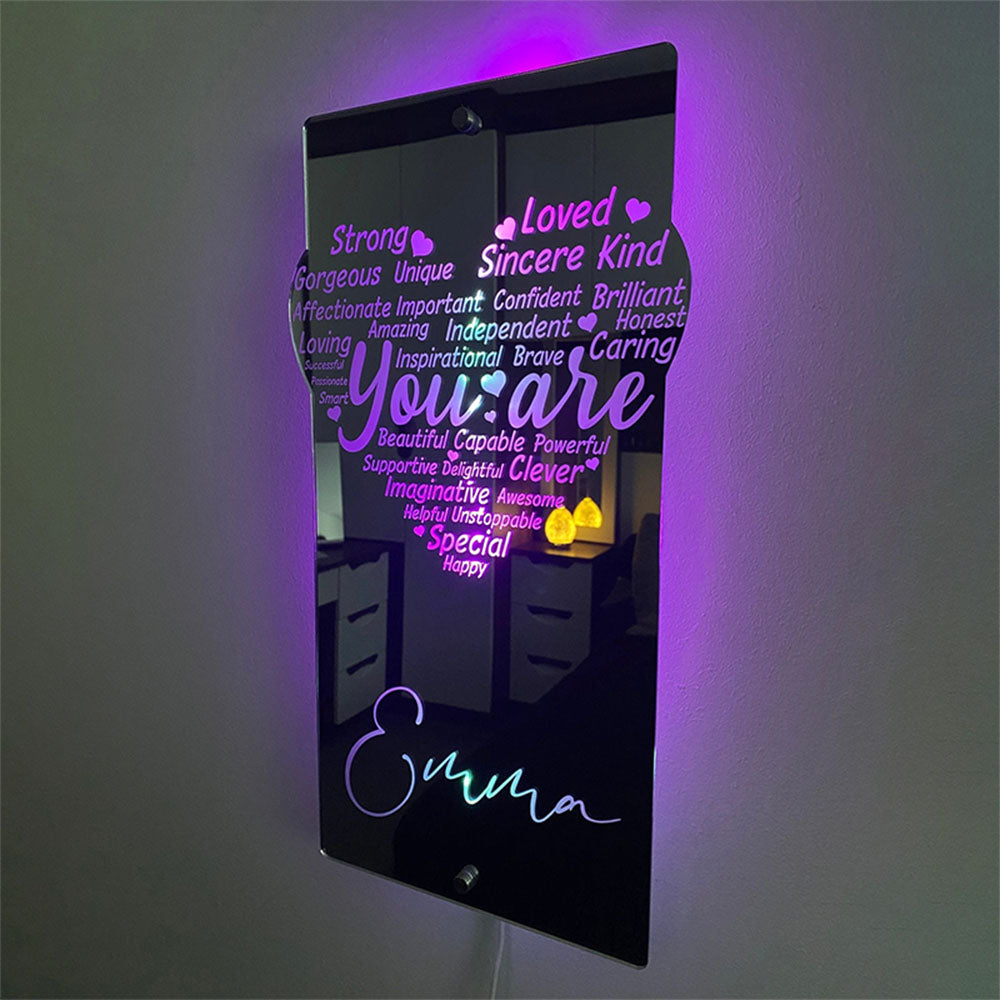 Affirmation Heart Mirror