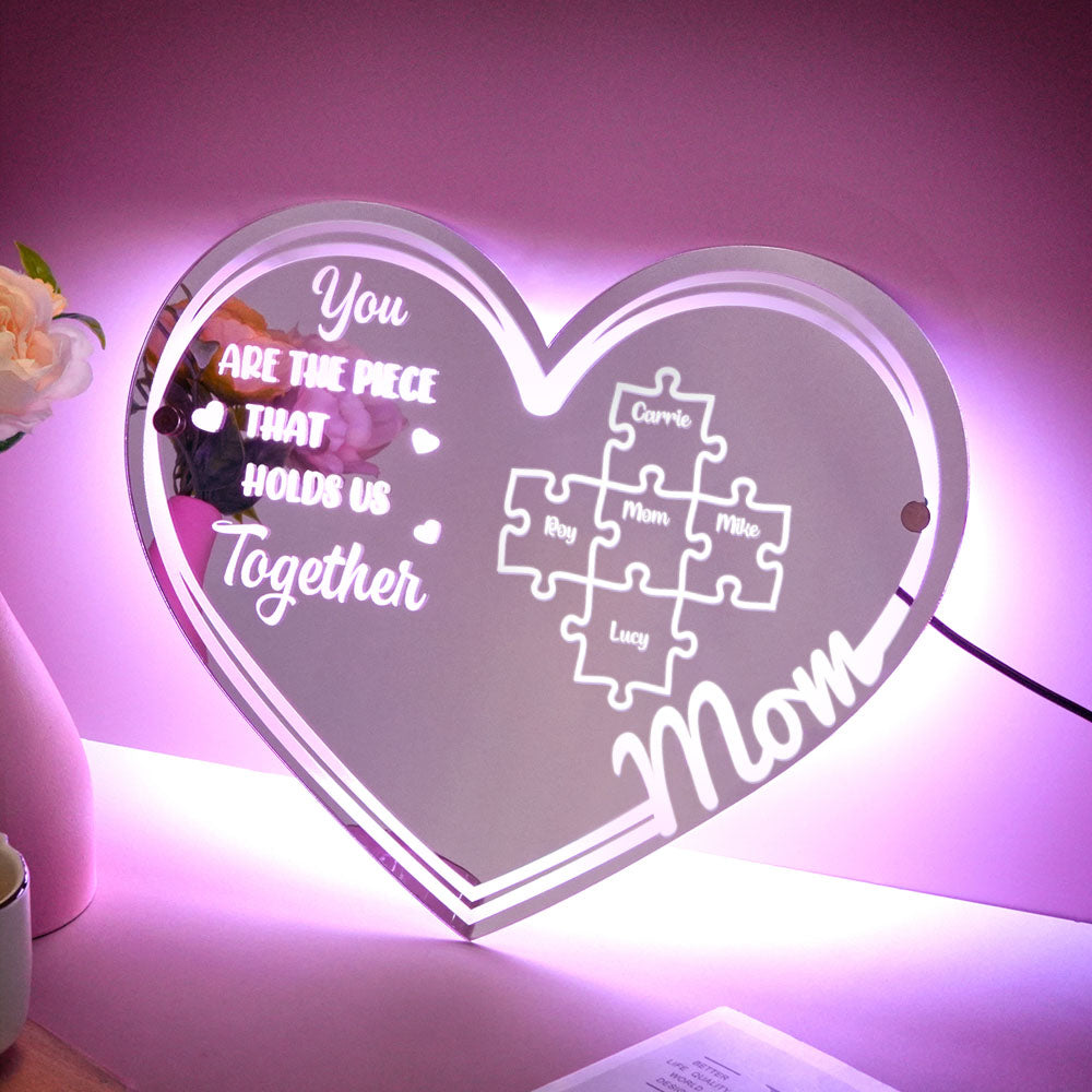 Mom Puzzle Mirror Light