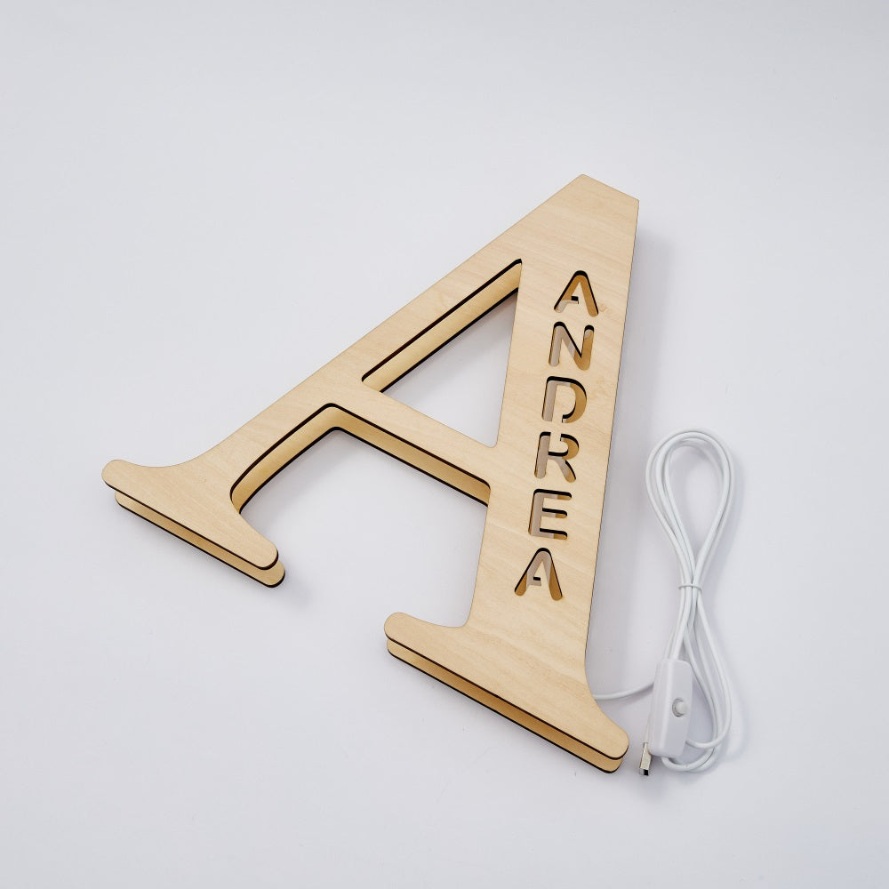 Wooden Letter Night Light