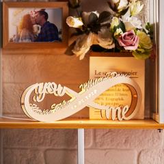 Engraved Infinity Wood Lamp