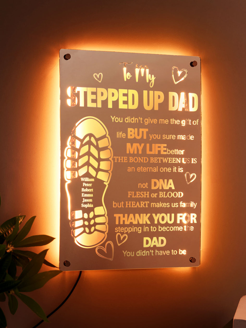 Dad Step-Up Mirror Light