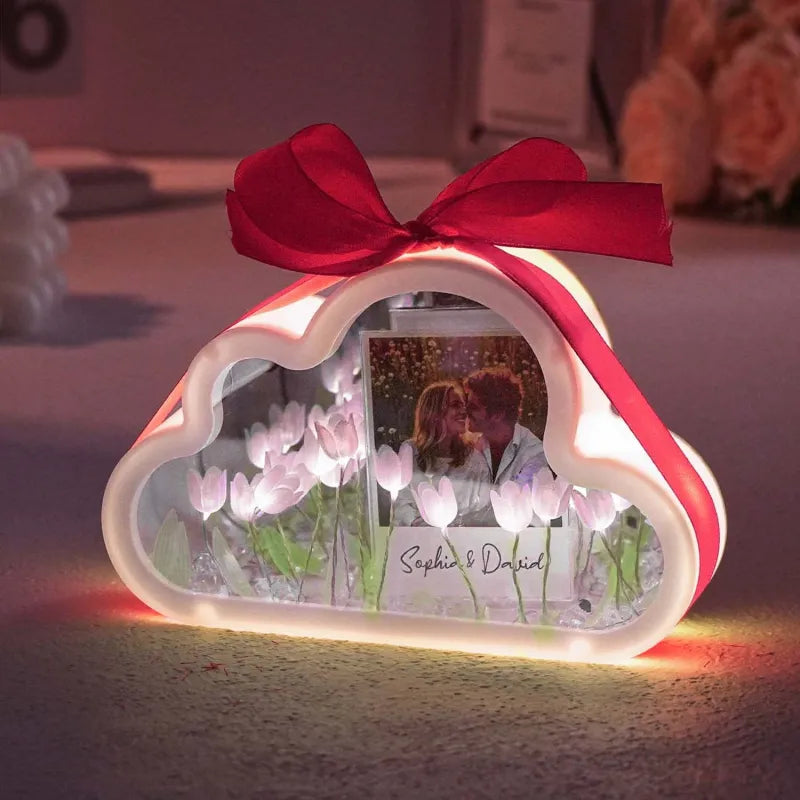 Cloud-shaped Tulip Rectangle Lamp