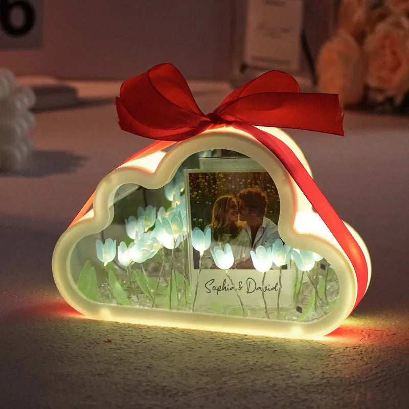 Cloud-shaped Tulip Rectangle Lamp