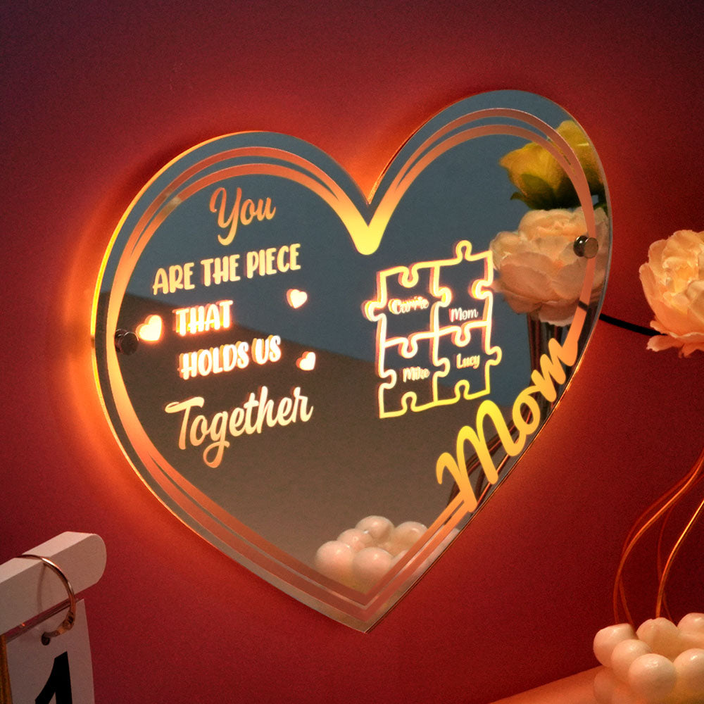 Mom Puzzle Mirror Light