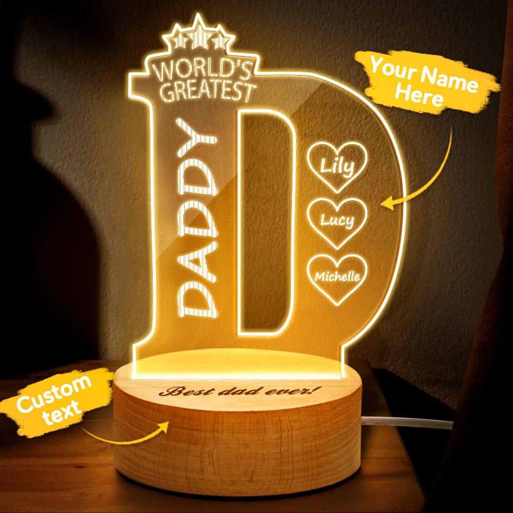 Custom Name Bedroom Night Light