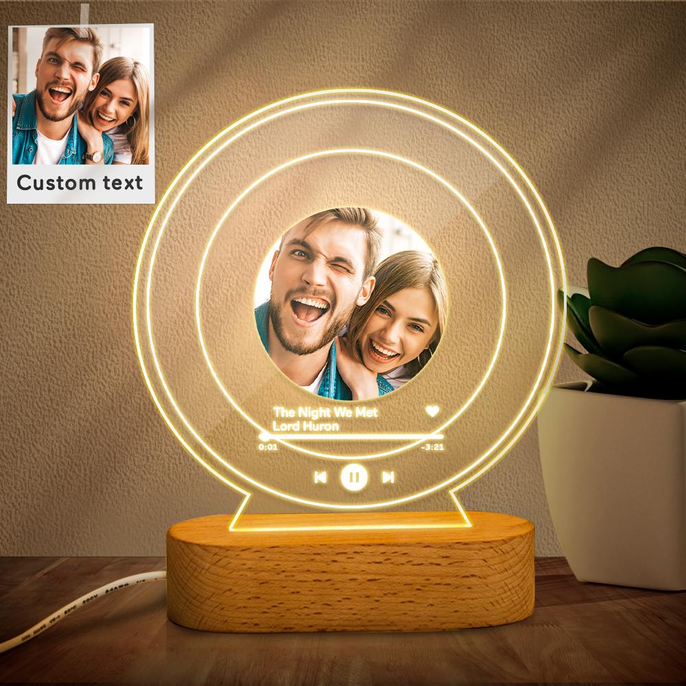 Personalized Gifts With Pictures Custom Night Light Home Decor Custom Song Plaque As Romantic Gift For Couple