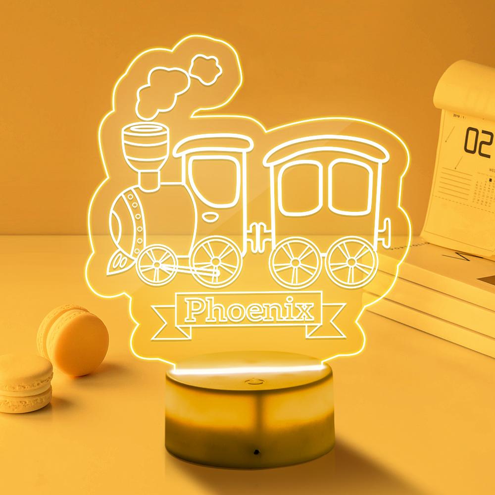 Custom Train LED Light  Kids Bedroom Decor Night Light