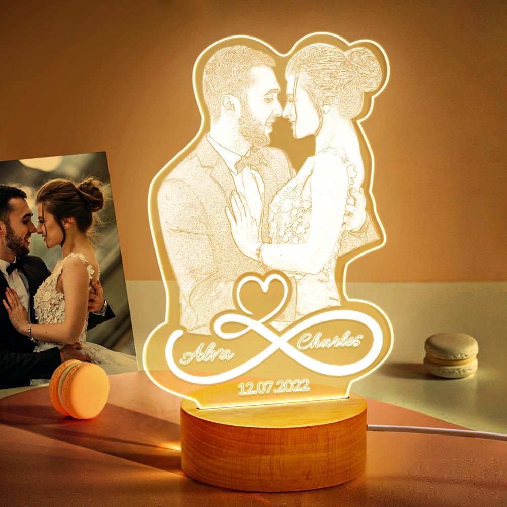 Infinity Symbol Photo Lamp