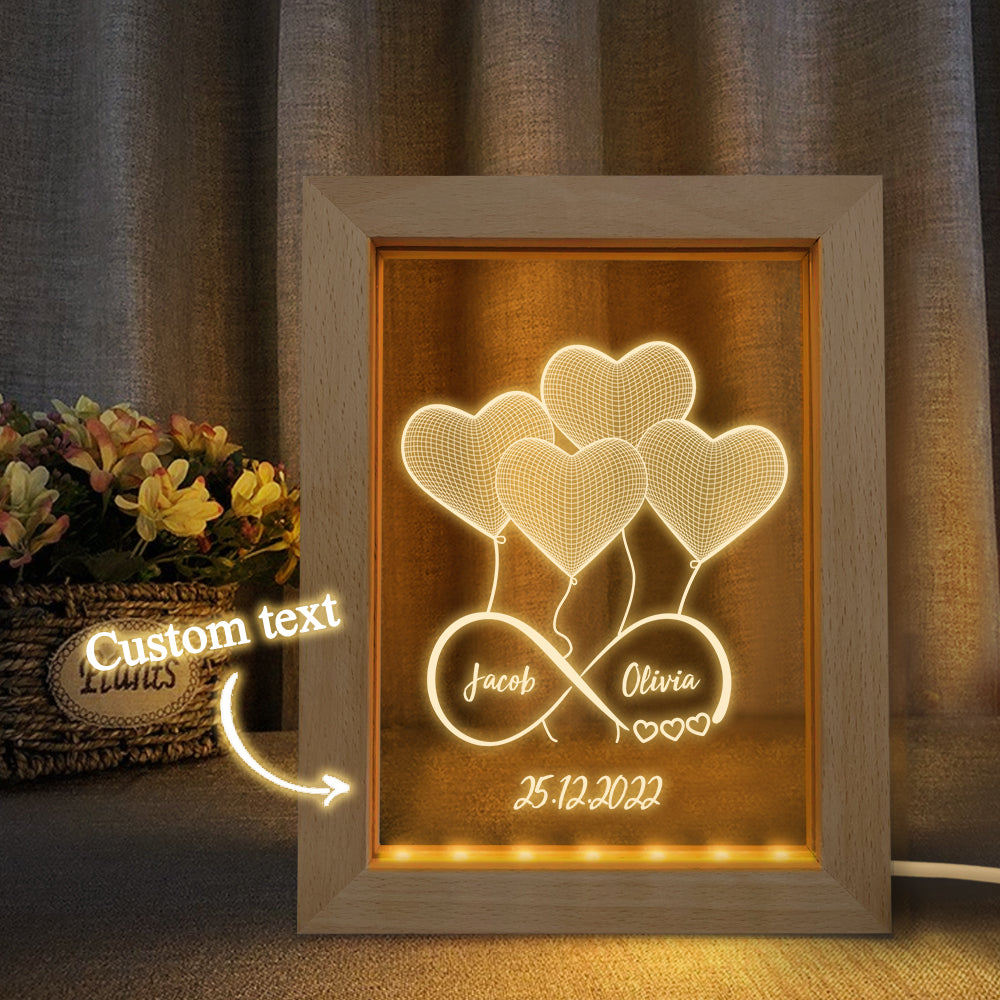 Infinity Name 3D Heart Lamp
