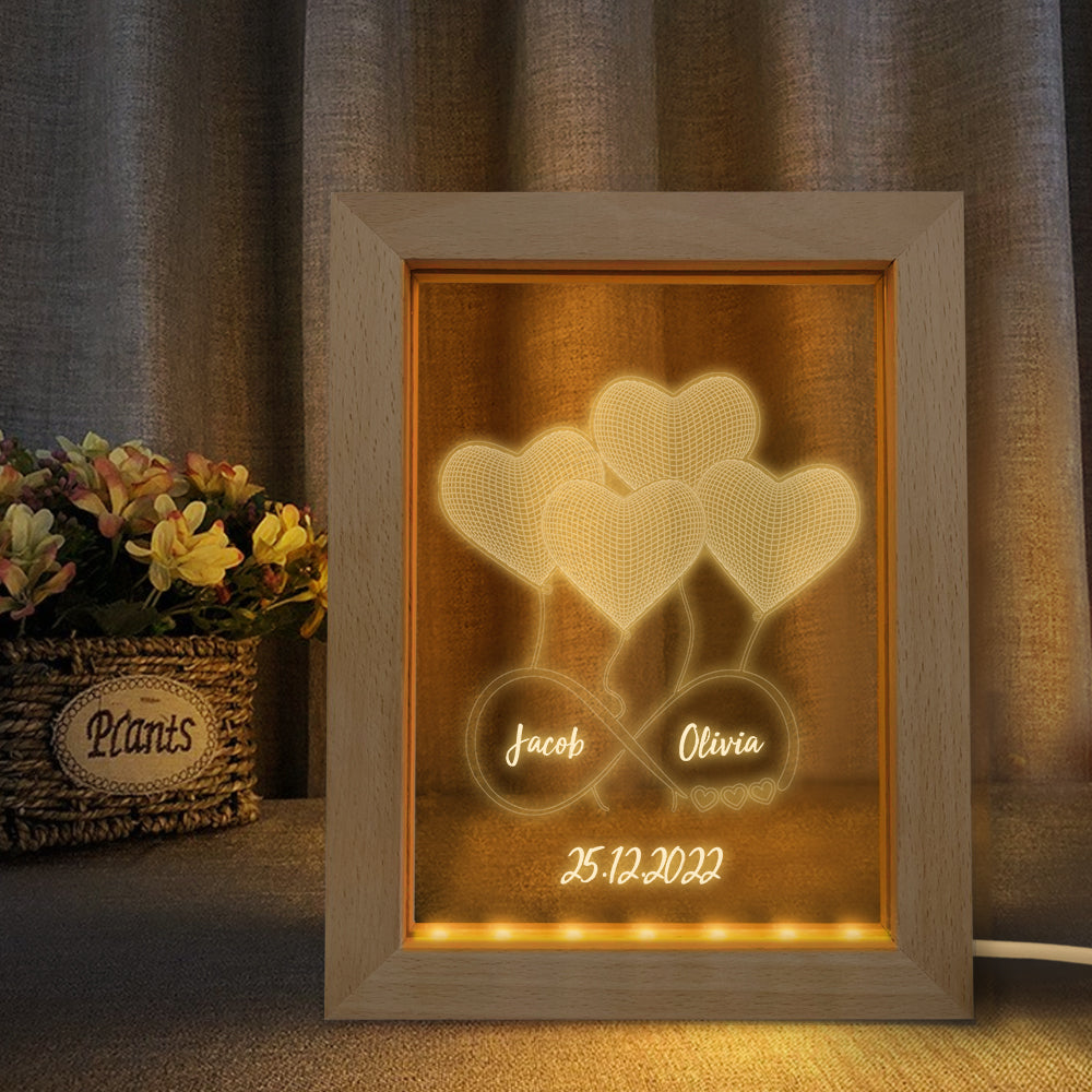 Infinity Name 3D Heart Lamp