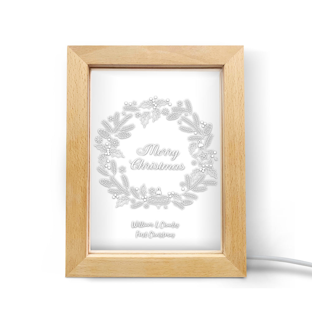 Christmas Wreath 3D Lamp