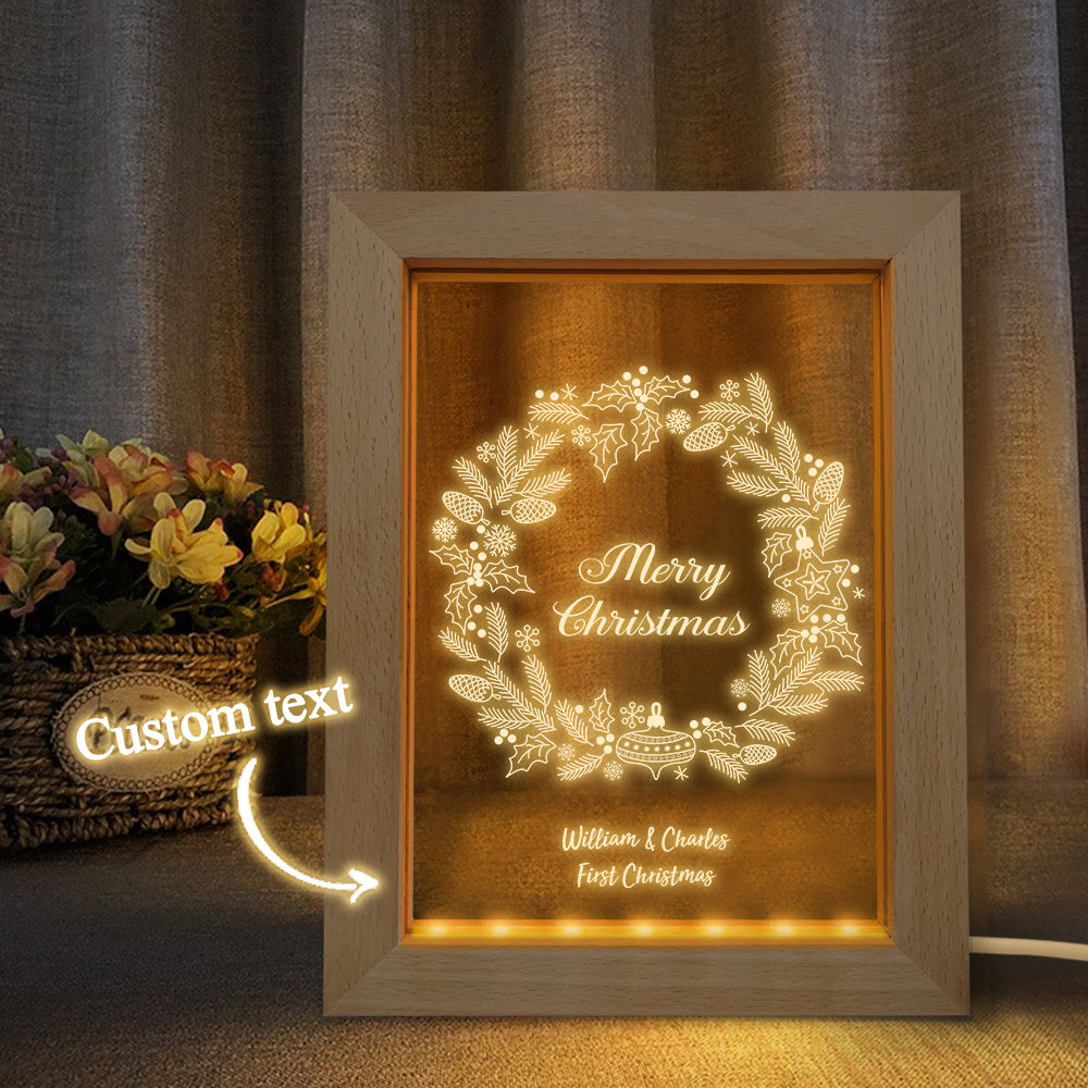 Christmas Wreath 3D Lamp