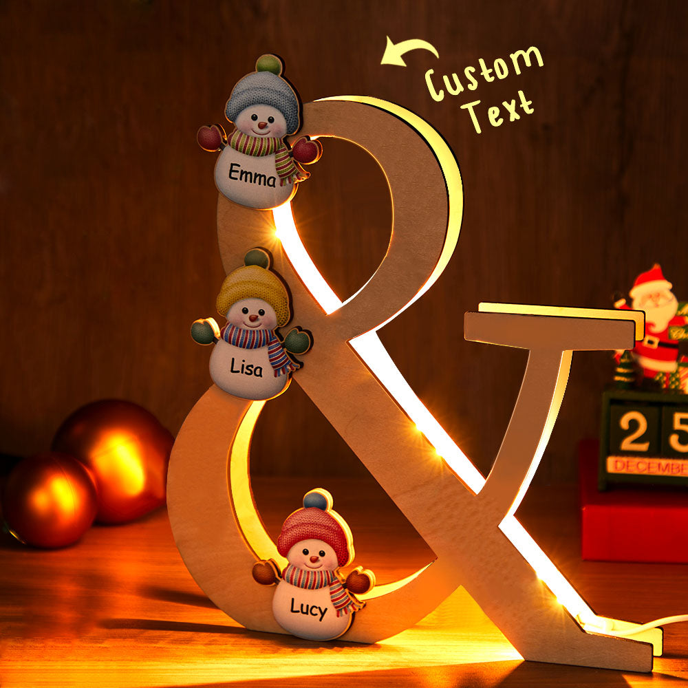 Snowman Family Night Lamp