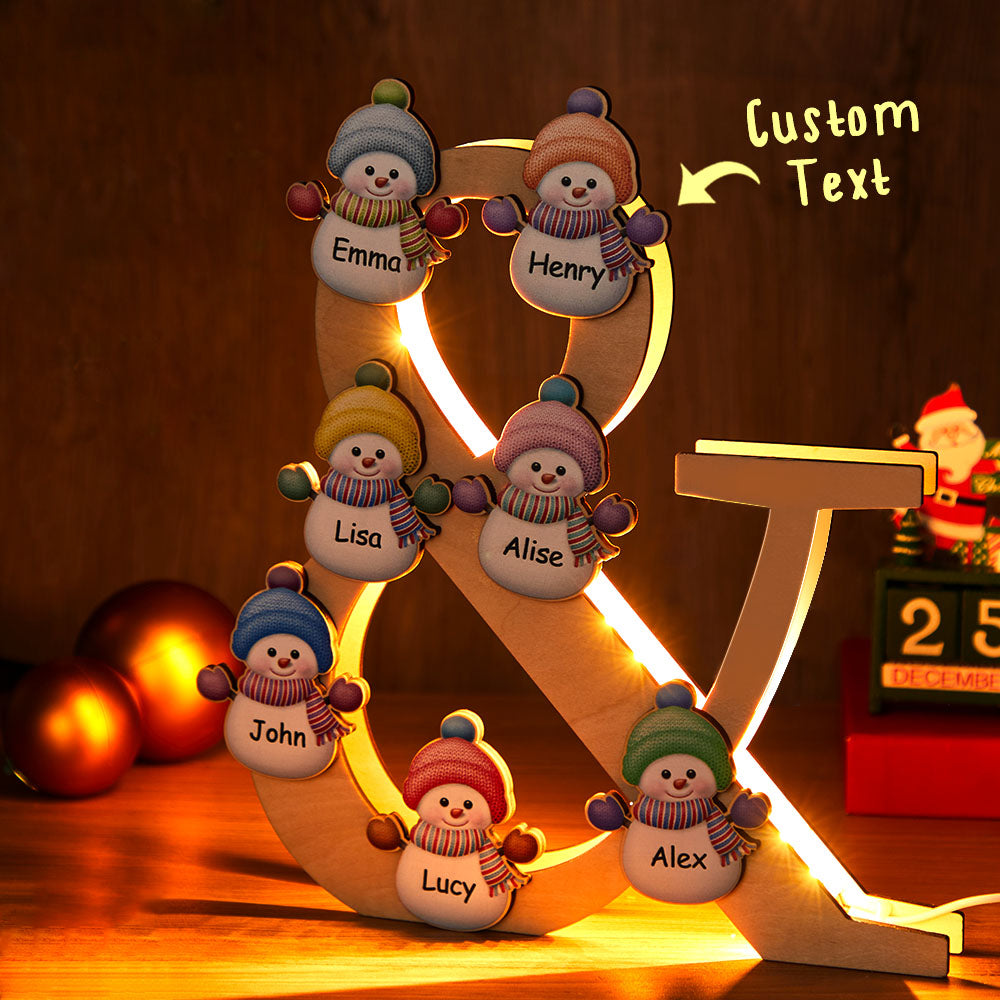 Snowman Family Night Lamp