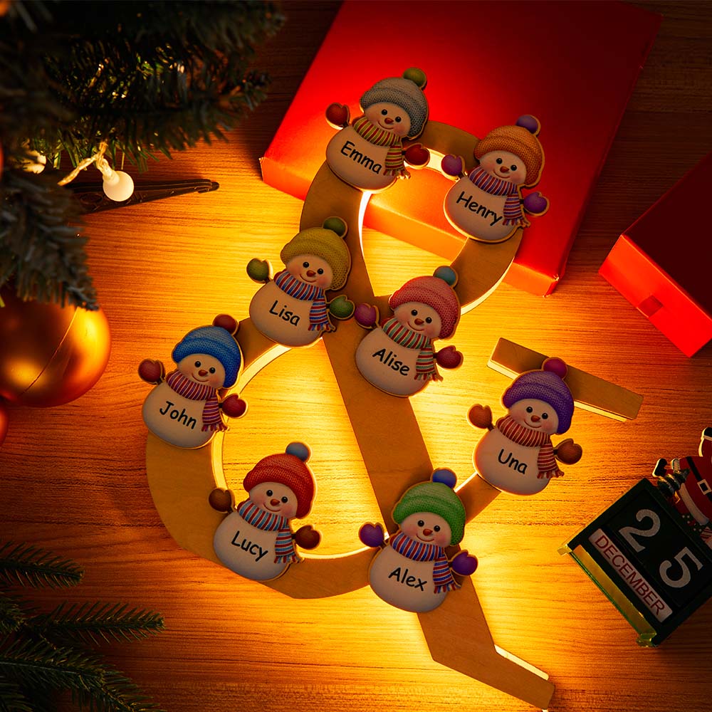 Snowman Family Night Lamp