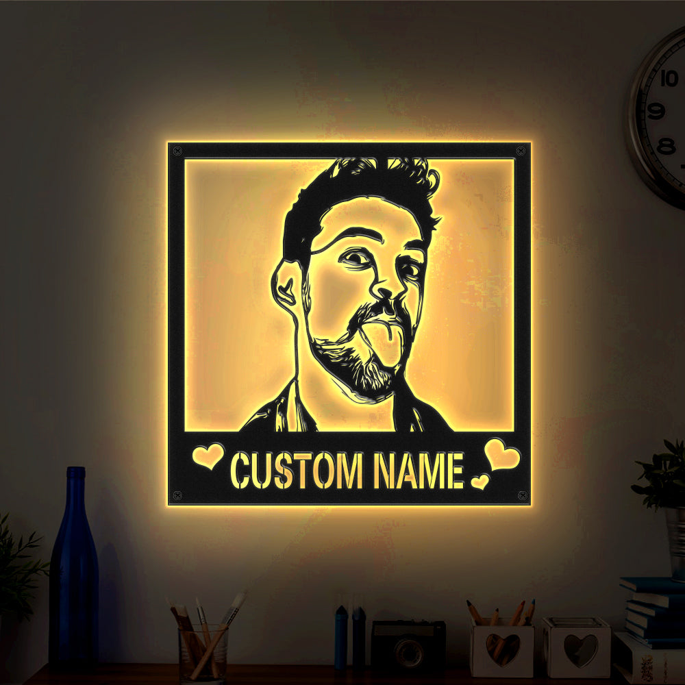 Metal Sign Photo Lamp