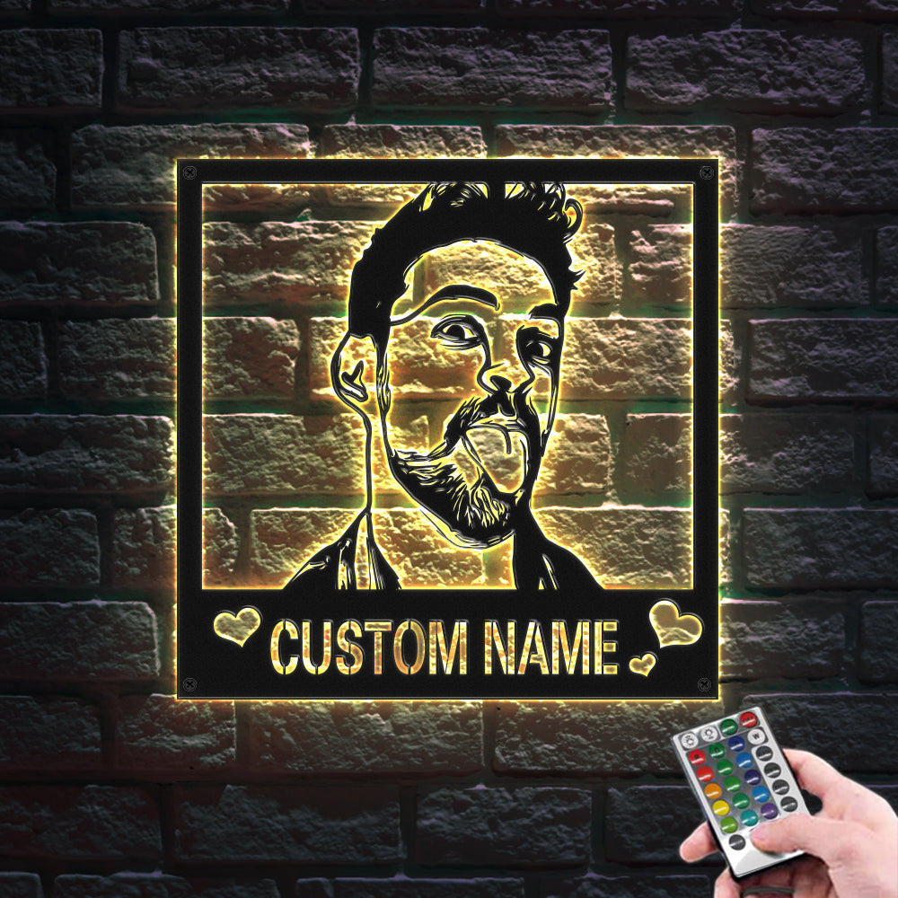 Metal Sign Photo Lamp