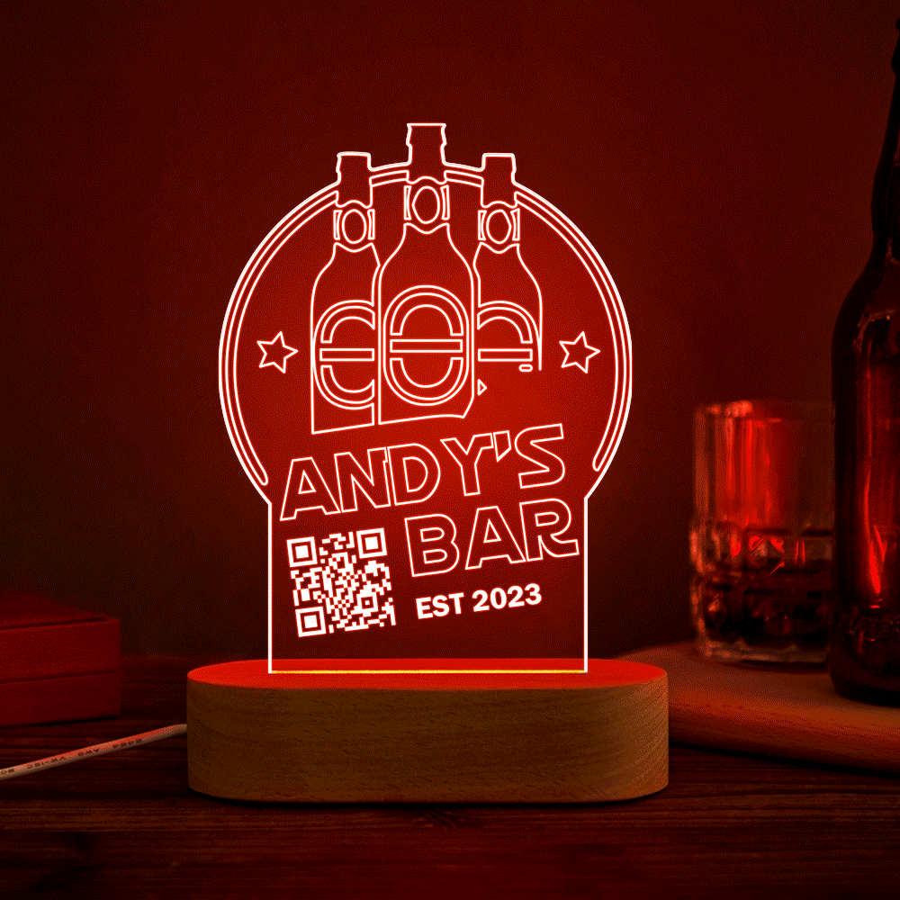 QR Code Wine Bottle Lamp