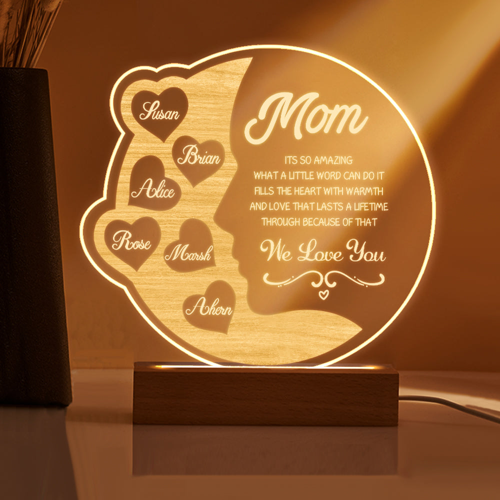 Crescent Moon Name Lamp