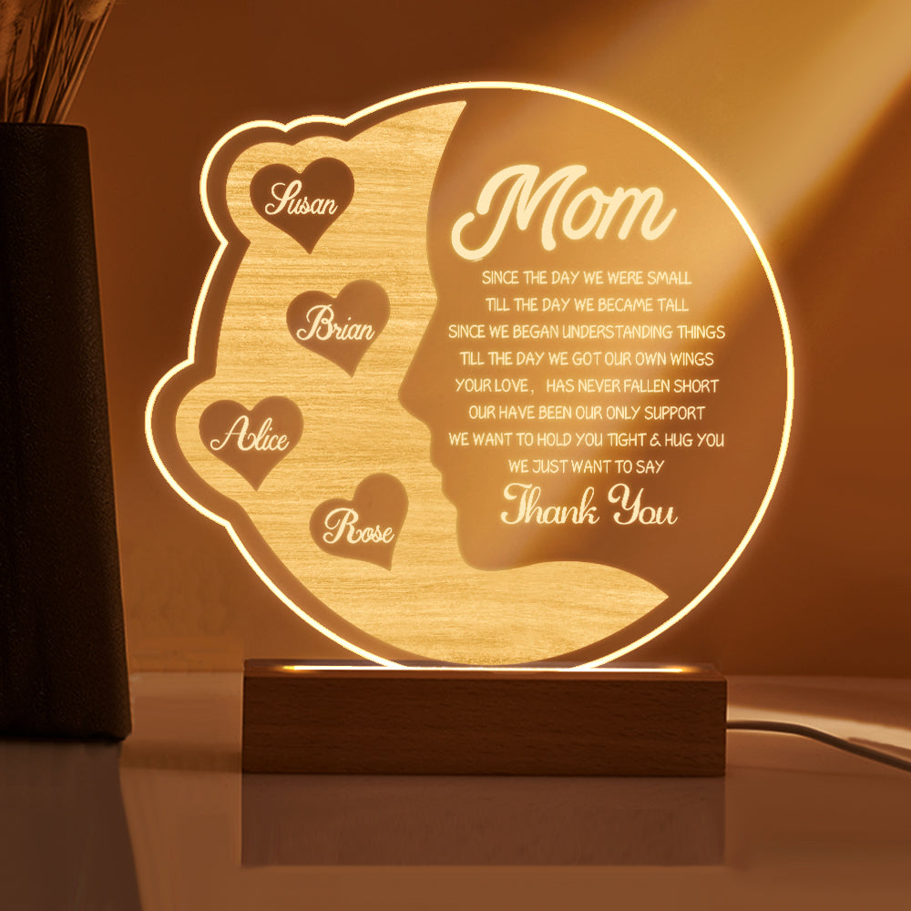 Crescent Moon Name Lamp