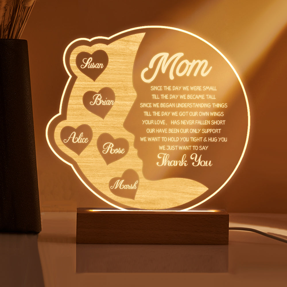Crescent Moon Name Lamp