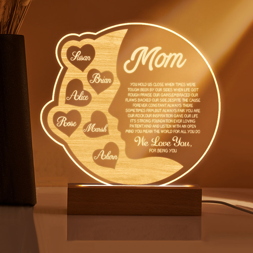 Crescent Moon Name Lamp