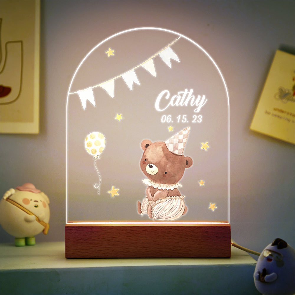 Custom Name Christmas Tree Personalized Santa Elk Night Light Bedroom Christmas Gift 3D Room Decor Night Light Desk Lamp Night Light Gift