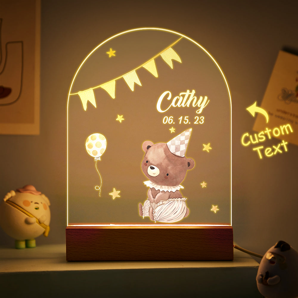 Custom Name Christmas Tree Personalized Santa Elk Night Light Bedroom Christmas Gift 3D Room Decor Night Light Desk Lamp Night Light Gift