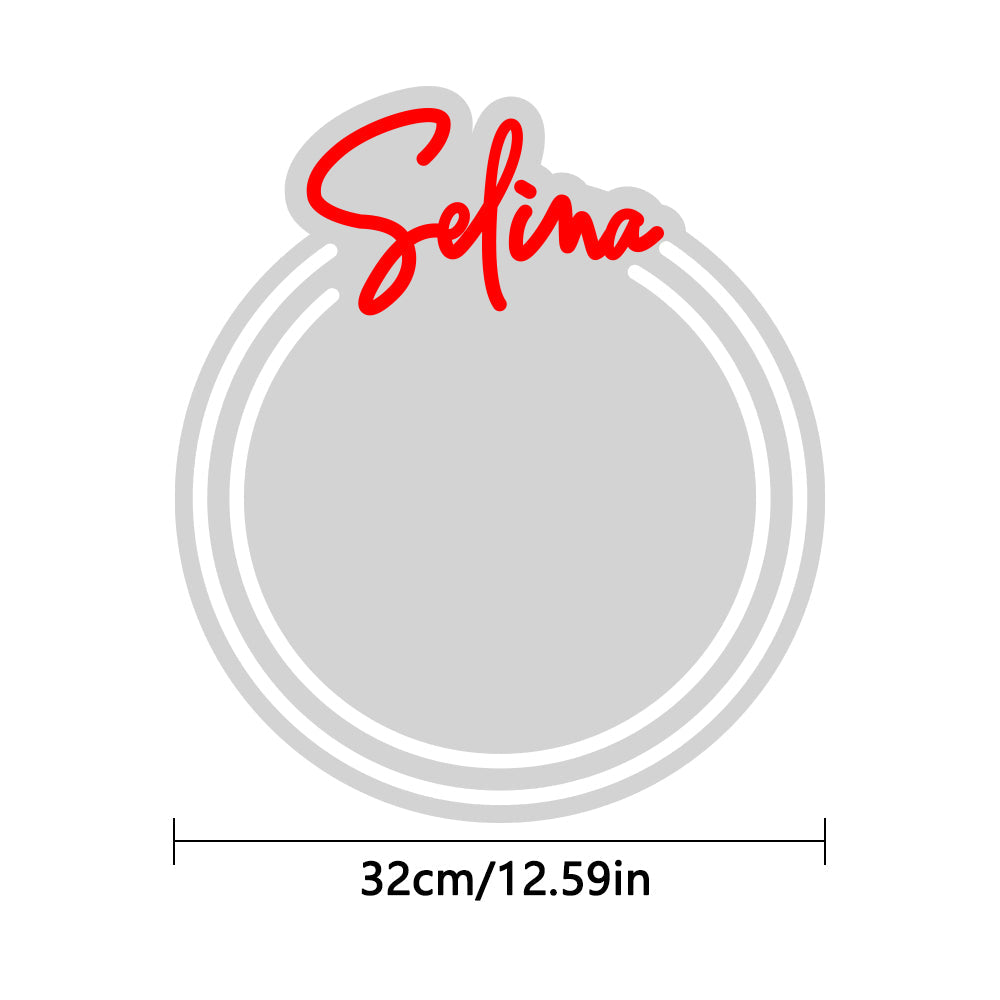 Custom Name Mirror Light