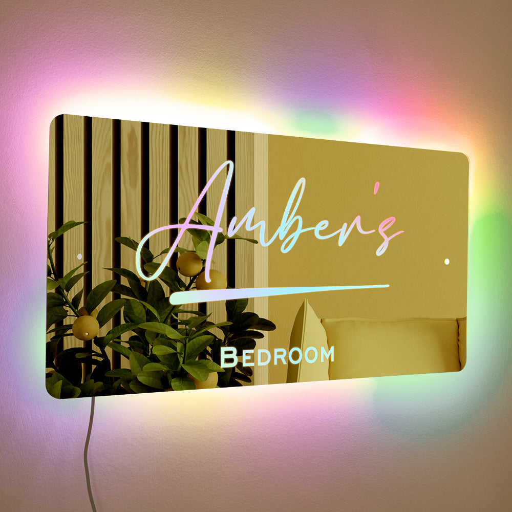 Name Mirror Home Light