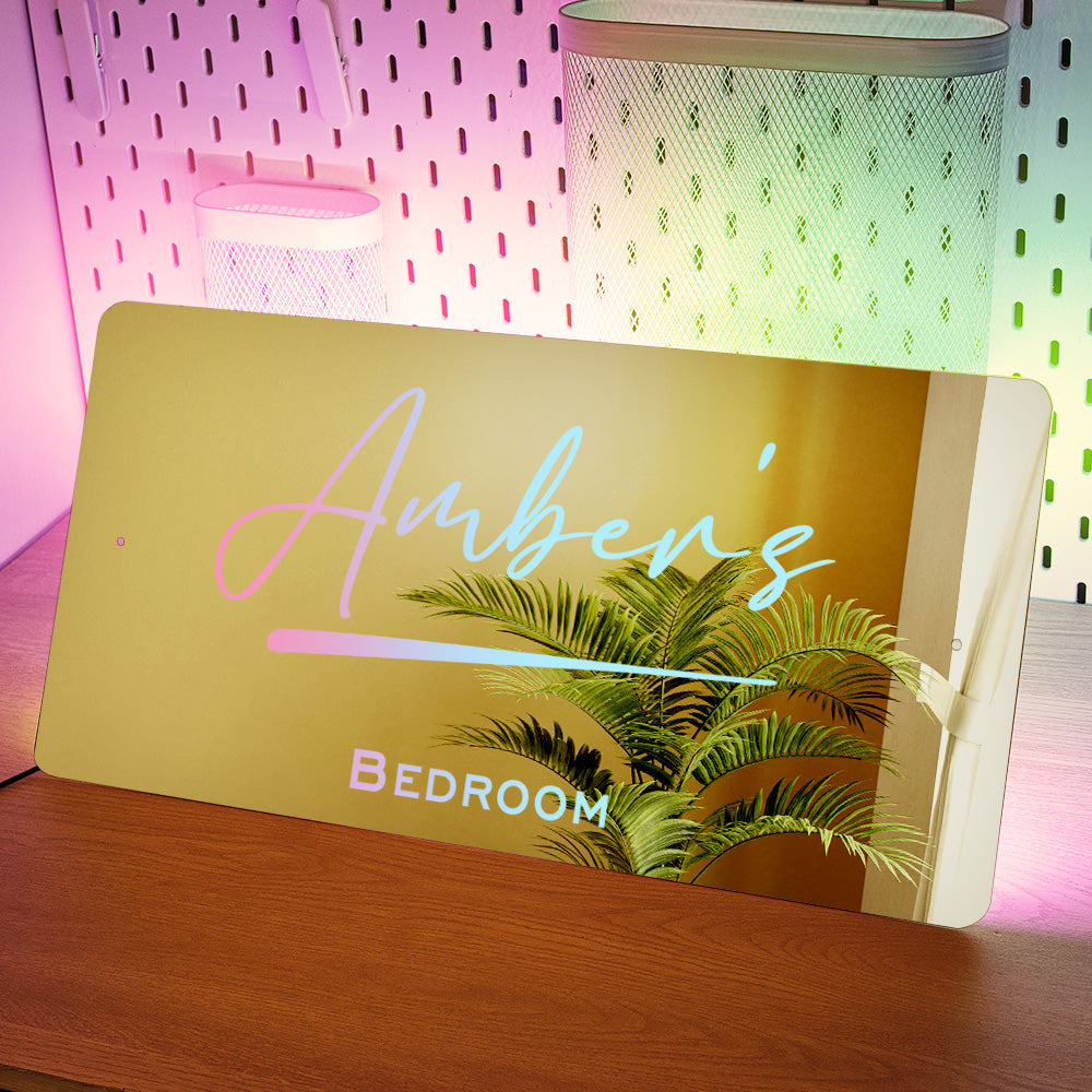 Name Mirror Home Light