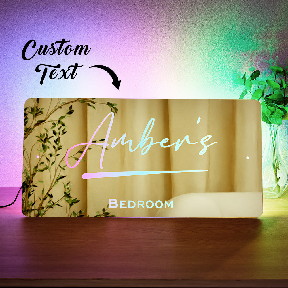 Name Mirror Home Light