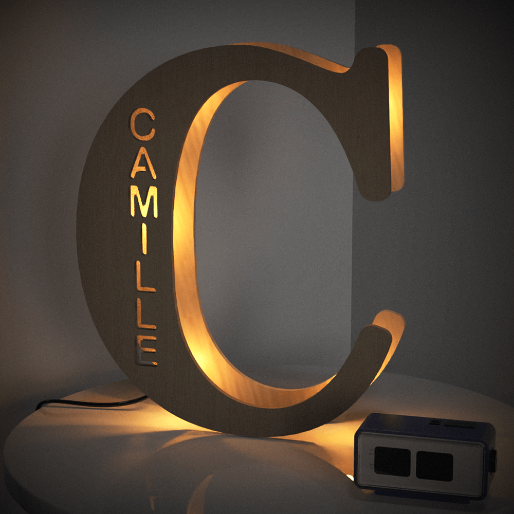 Wooden Letter Night Light