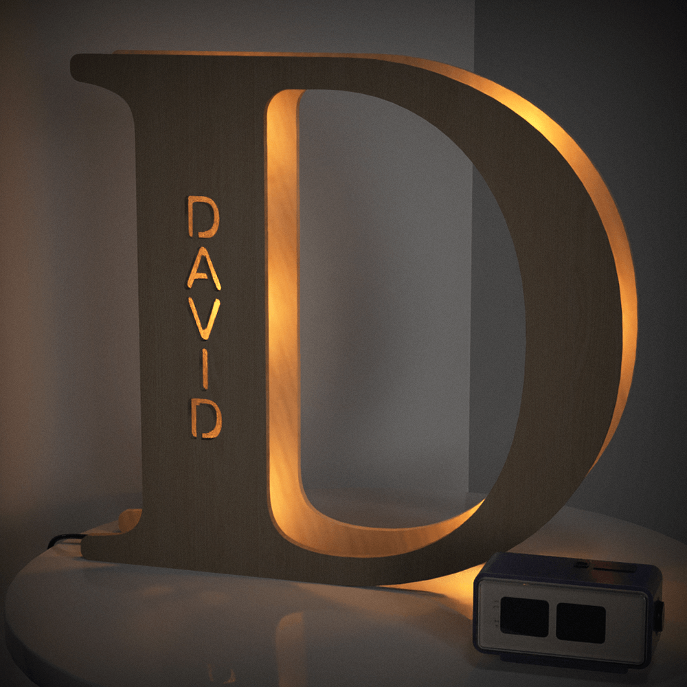 Wooden Letter Night Light