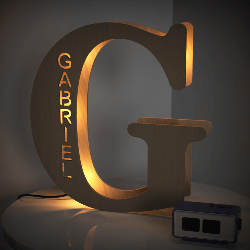 Wooden Letter Night Light