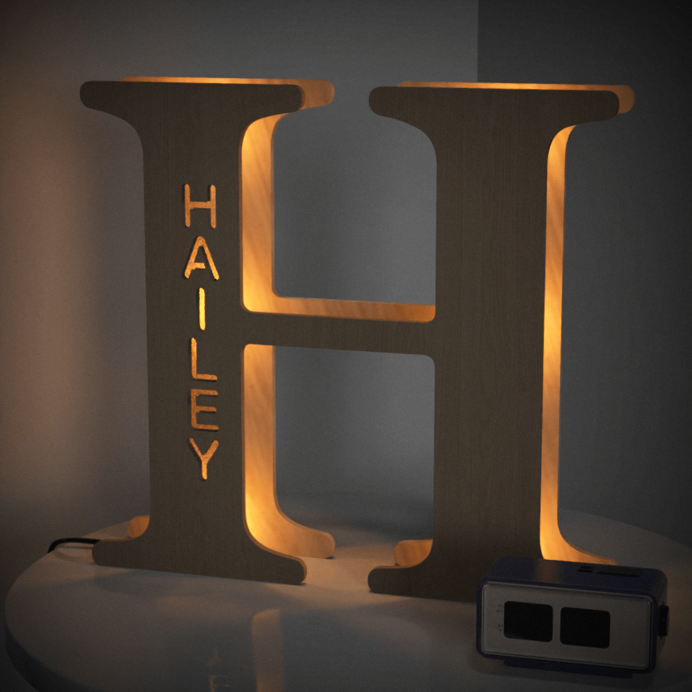 Wooden Letter Night Light
