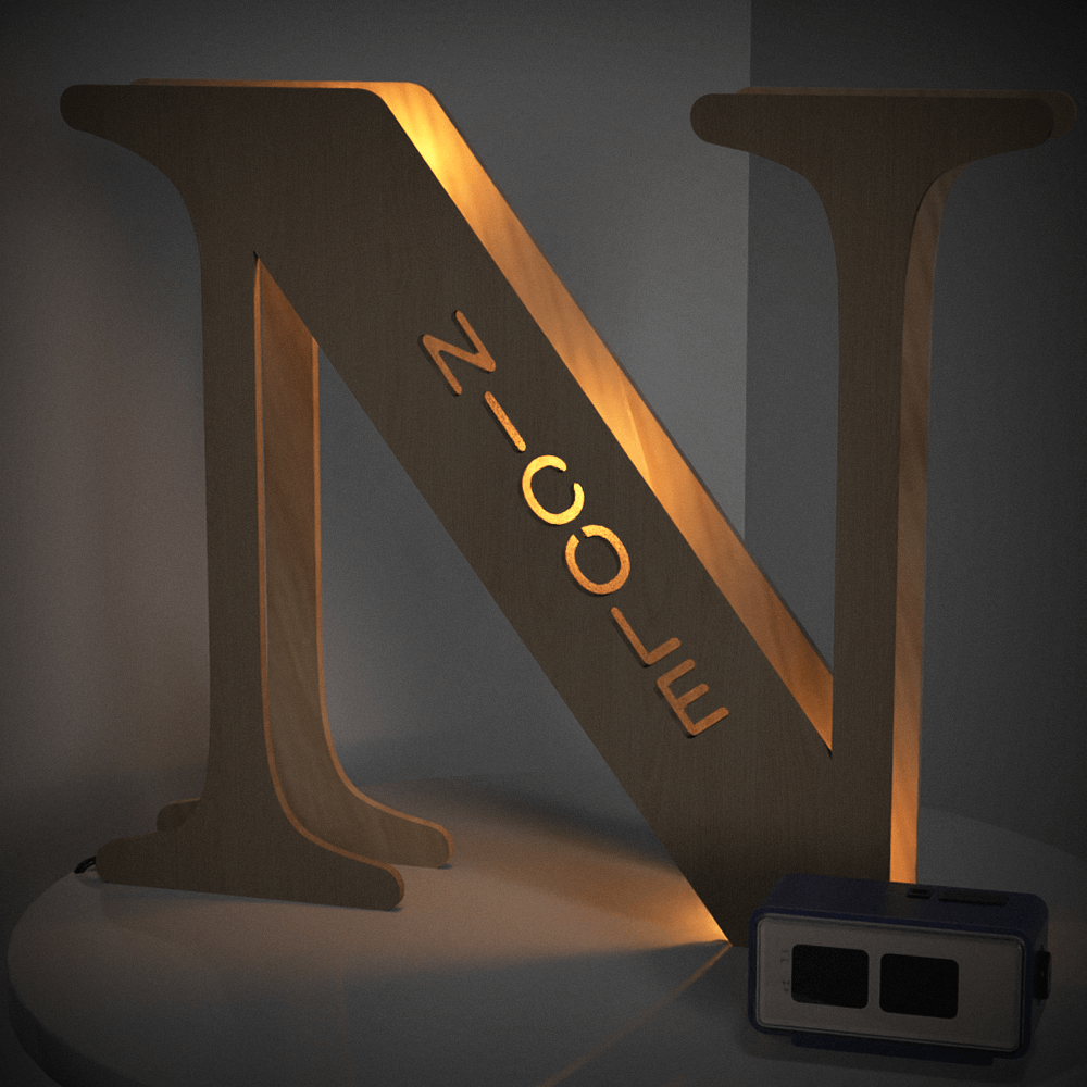 Wooden Letter Night Light