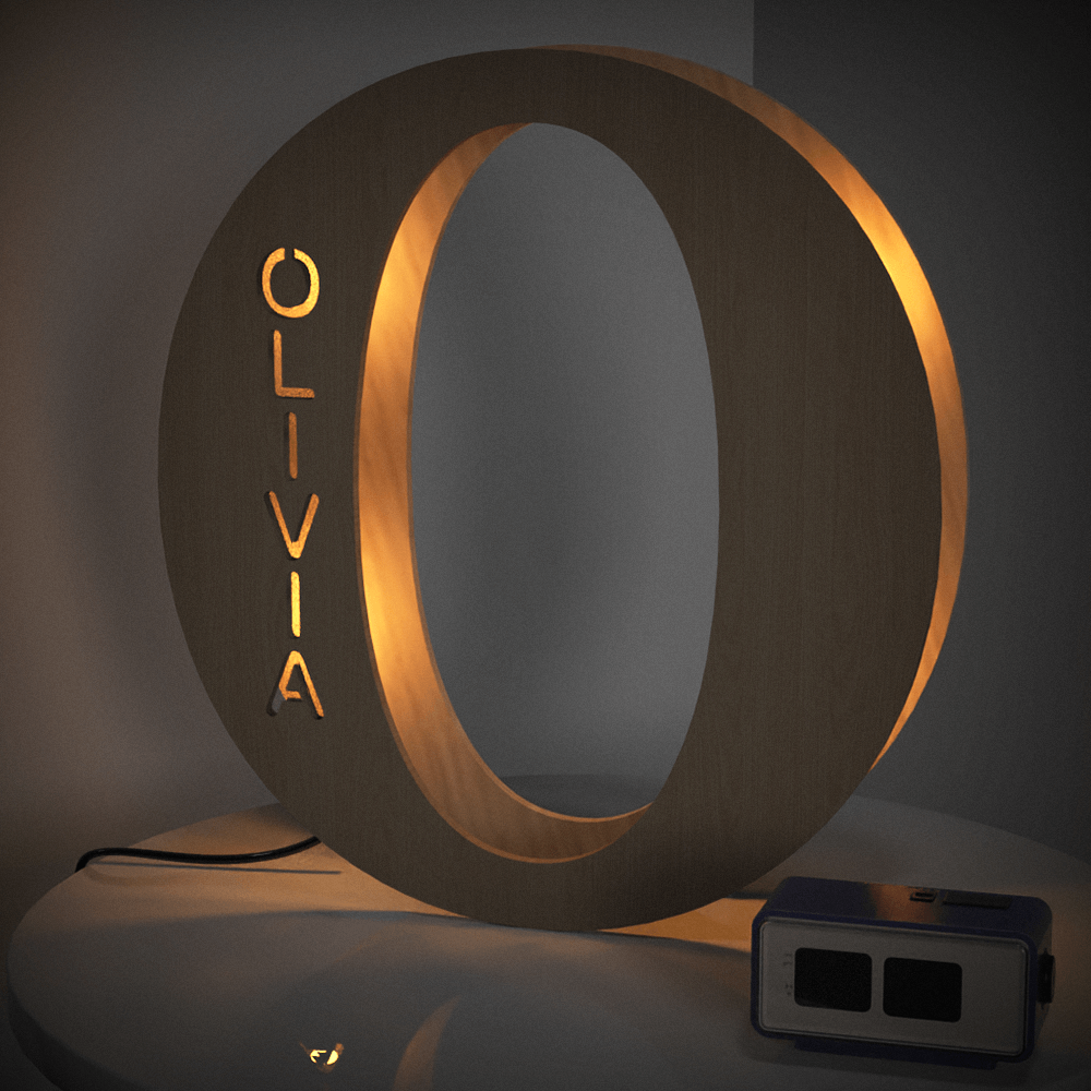 Wooden Letter Night Light