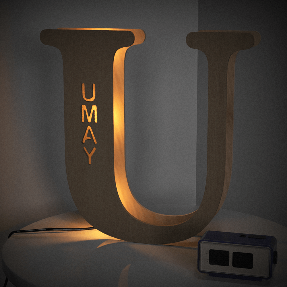 Wooden Letter Night Light
