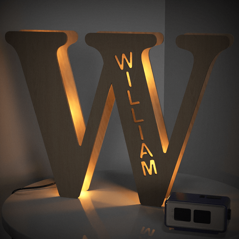 Wooden Letter Night Light