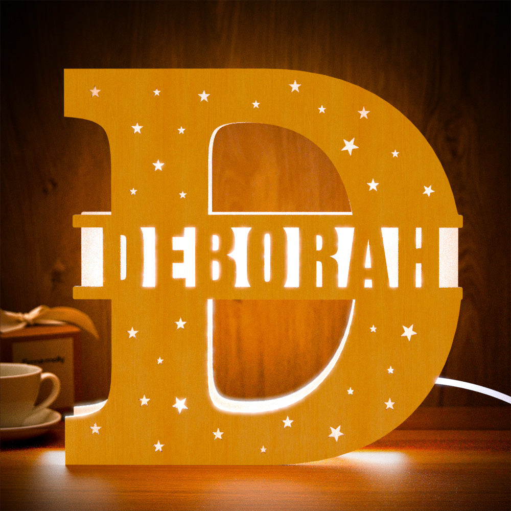 Heart-Shaped Wooden Lamp