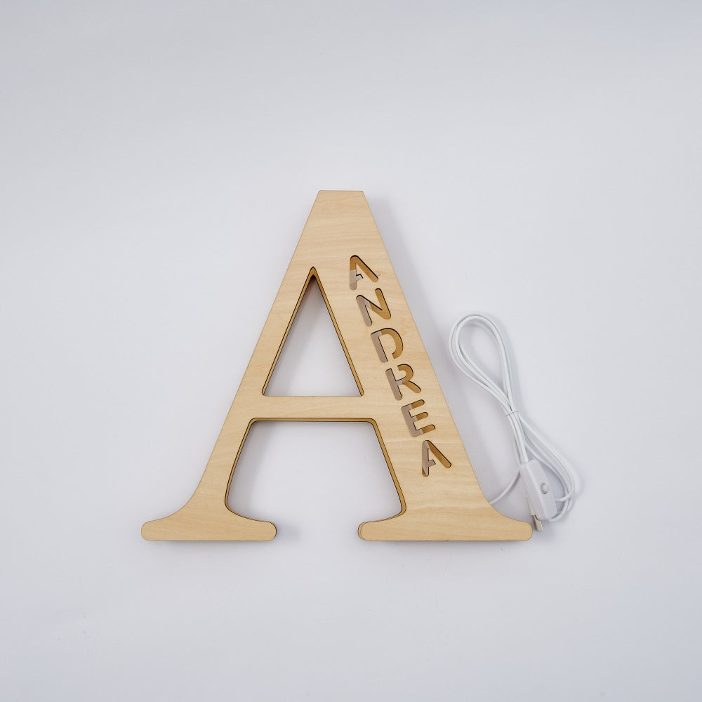 Wooden Letter Night Light
