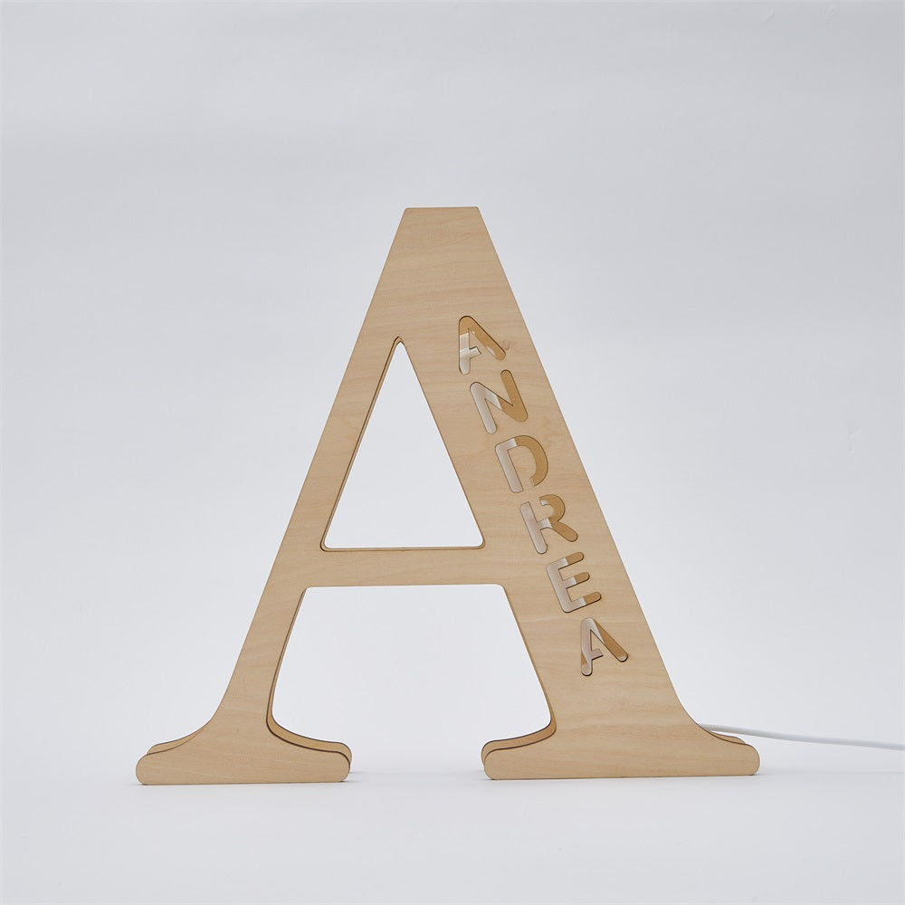 Wooden Letter Night Light