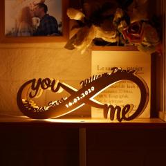 Engraved Infinity Wood Lamp