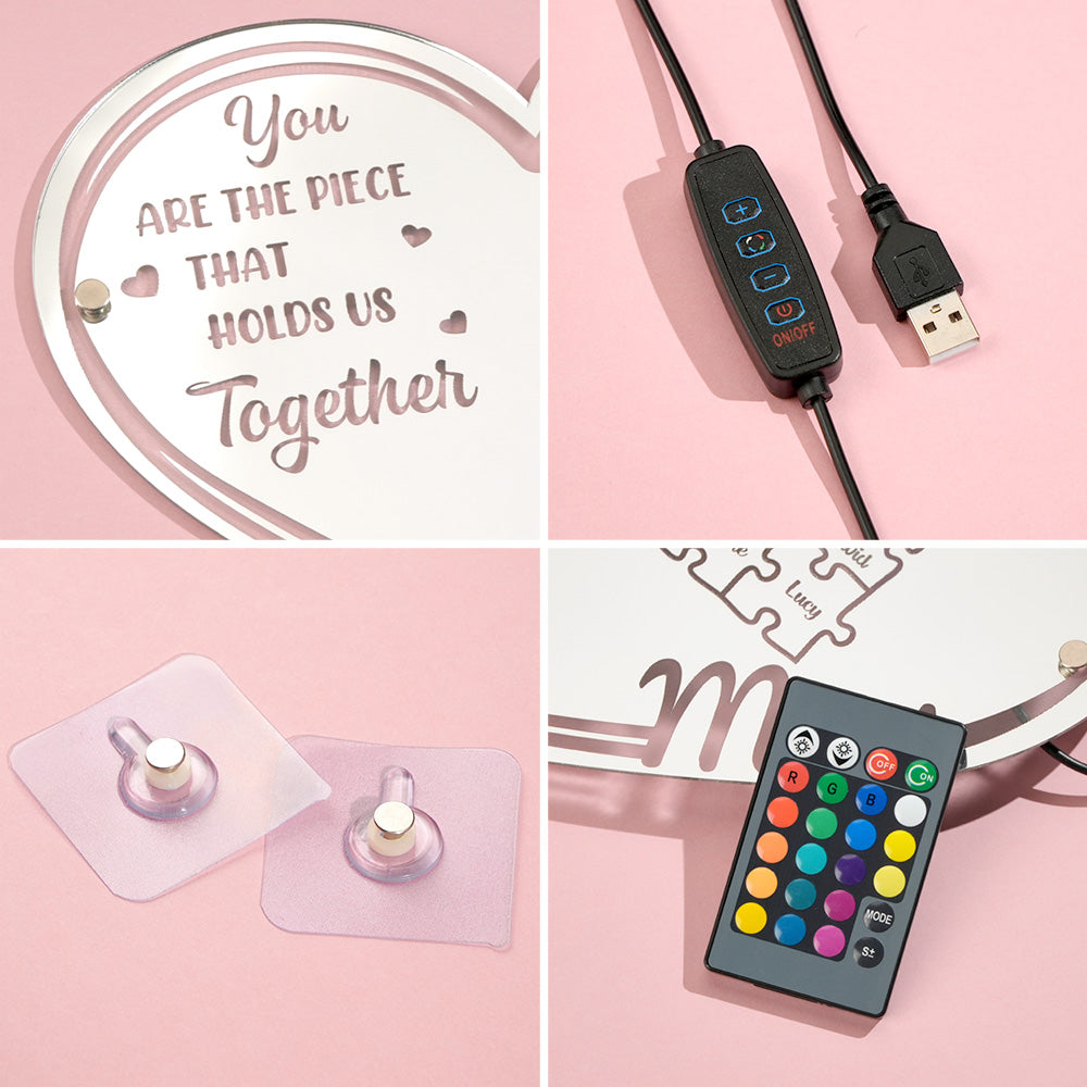 Mom Puzzle Mirror Light